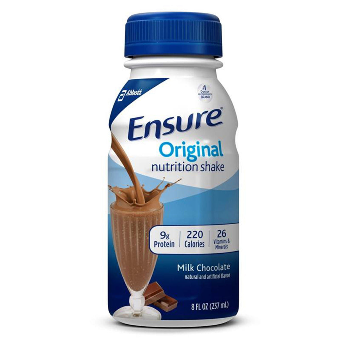 Ensure® Original Nutrition Shake, Chocolate, 8-ounce bottle, 16/CS