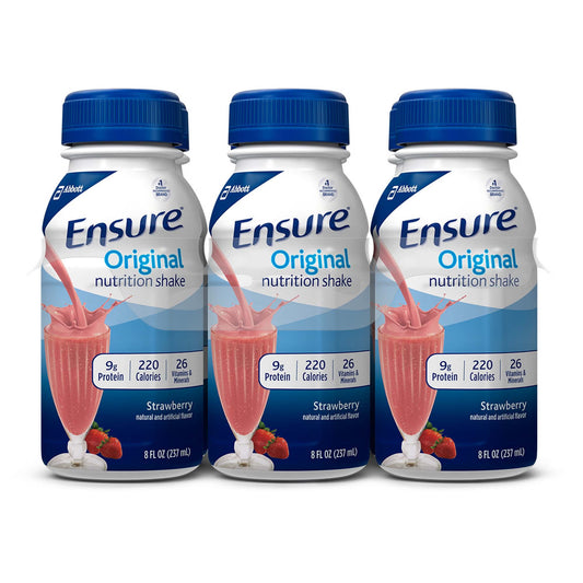 Ensure® Original Nutrition Shake, Strawberry, 8-ounce bottle, 24/CS