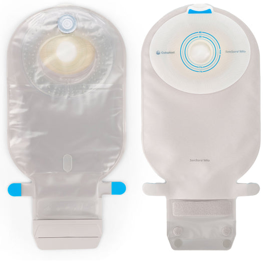 Sensura® Mio Flat 1-Piece Transparent Ostomy Pouch, 38Mm Stoma, 10/Bx