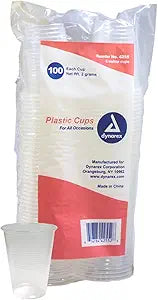 Dynarex Plastic Drinking Cups Drinking Cup, 5 Oz, 100/Bx, 25 Bx/Cs -4255