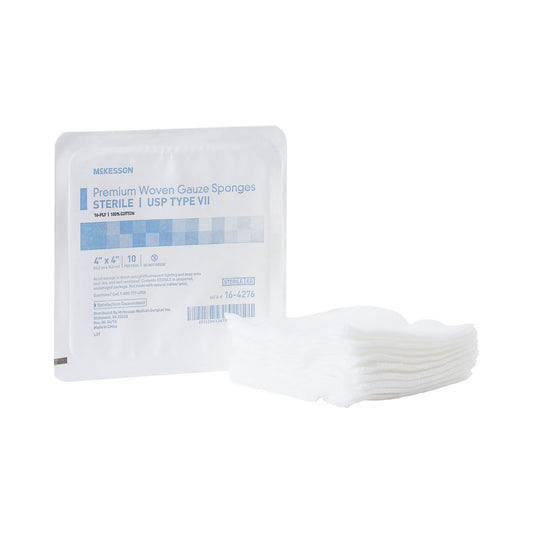 Mckesson Sterile Usp Type Vii Gauze Sponge, 4 X 4 Inch, 16-Ply, 72/Cs
