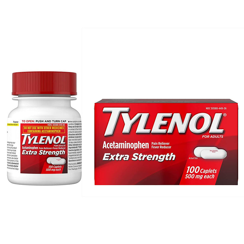 TYLENOL® EXTRA STRENGTH ACETAMINOPHEN PAIN RELIEF, SOLD AS 1/BOTTLE J 3-00450-44909