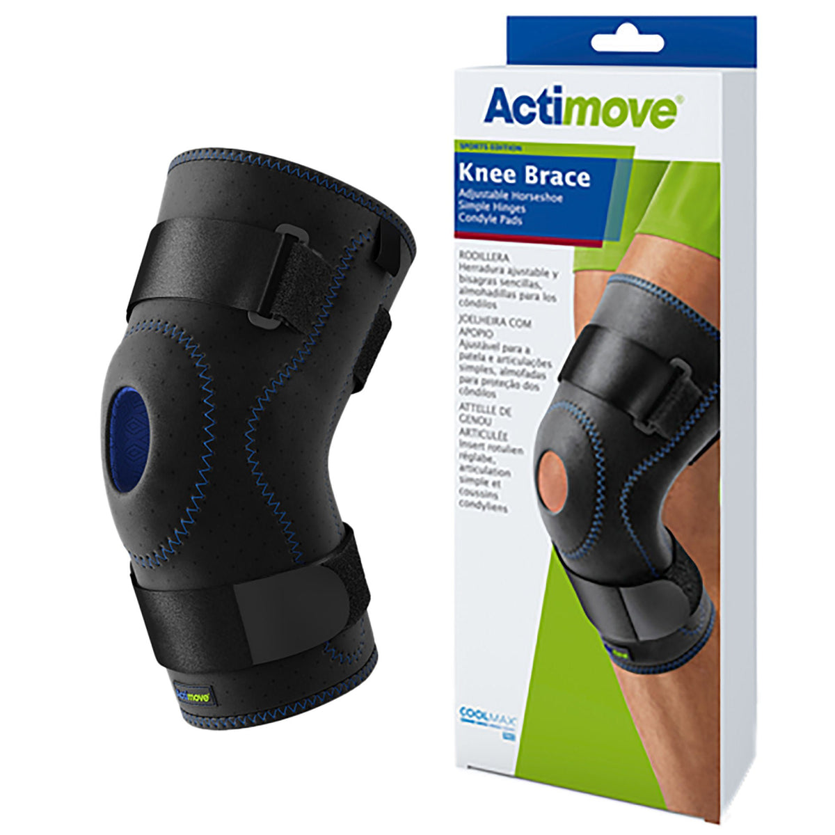 Actimove® Sports Edition Hinged Knee Brace, Medium, 1/Ea