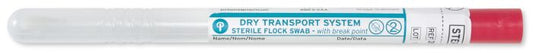SWAB, HYDRAFLOCK STR DRY W/TRANS TU & CAP 6" (100/BX 5BX/CS), 500/CS