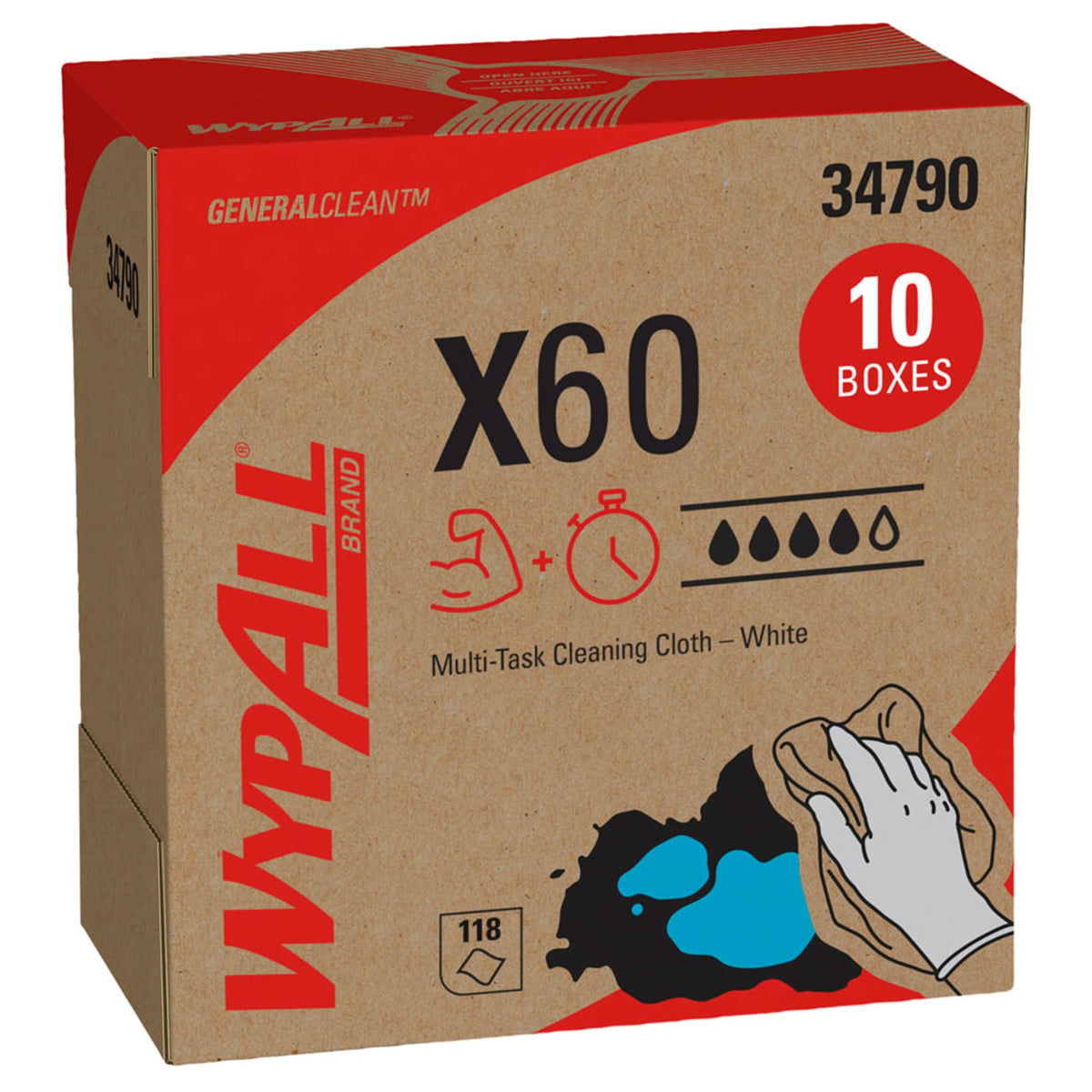Wipers, Teri Multi-Task X60 9.1"X16.8" (118/Bx 10Bx/Cs), 1180/Cs