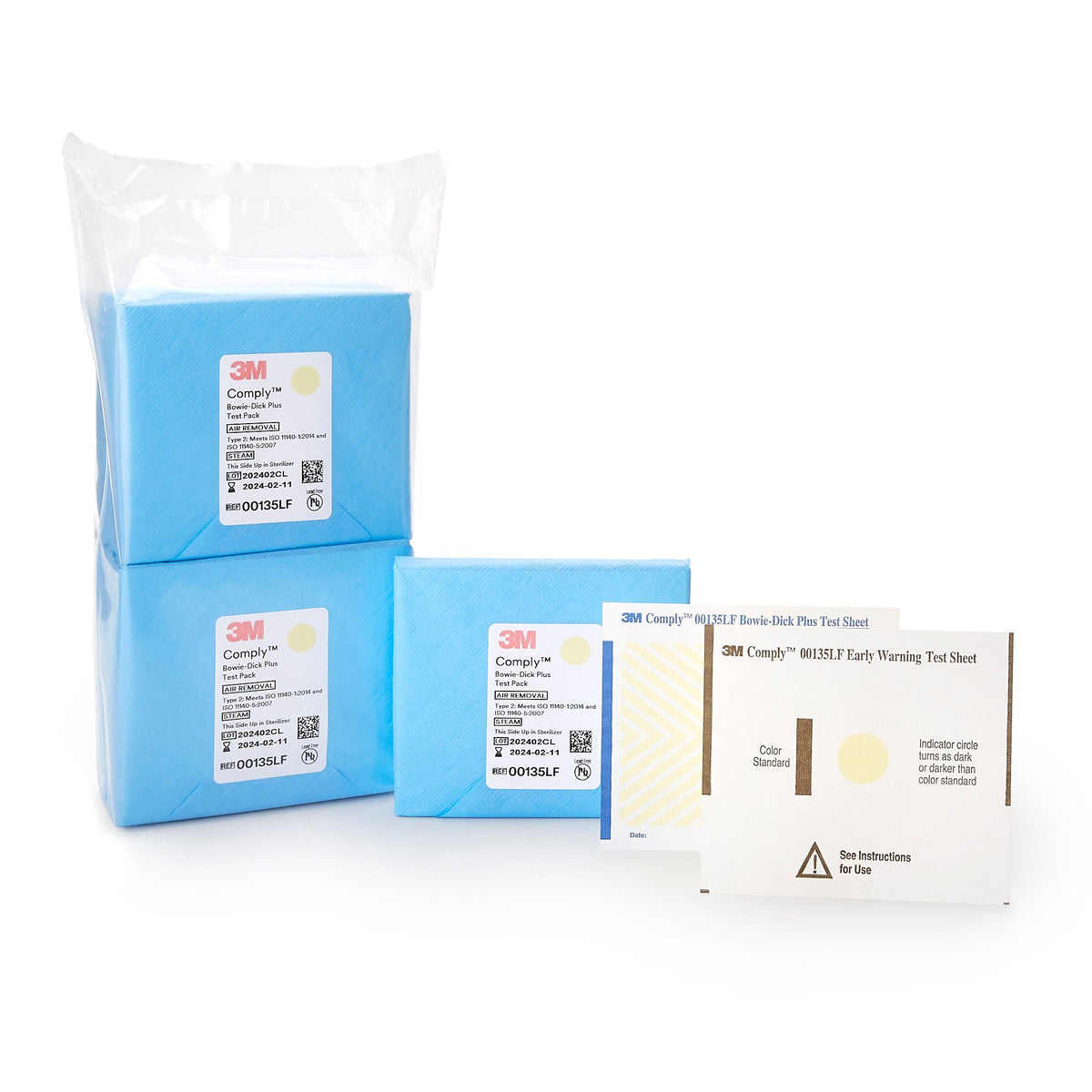 3M™ Comply™ Sterilization Bowie-Dick Plus Test Pack, 6/Bg