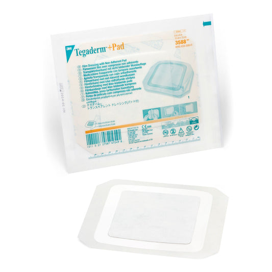 3M™ Tegaderm™ +Pad Film Dressing With Nonadherent Pad, 6 X 6 Inch, 25/Bx