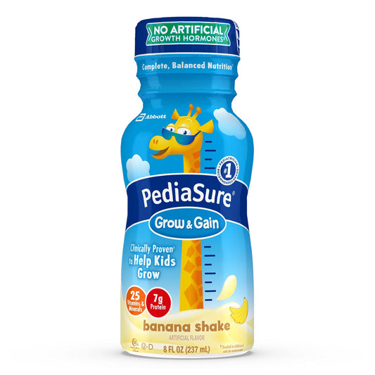 Pediasure® Grow & Gain Banana Shake, 8-Ounce Bottle, 24/Cs