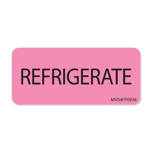 LABELREFRIGERATE 1X2.25 420FLUORES PINK, 1/EA