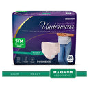 McKesson Premium Discreet Underwear for Women, Maximum Absorbency, Small/Medium, 80/CS