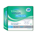 TOTAL DRY™ X-PLUS ULTRA ABSORBENT INCONTINENCE BRIEF, EXTRA LARGE, SOLD AS 12/BAG SECURE SPC97035