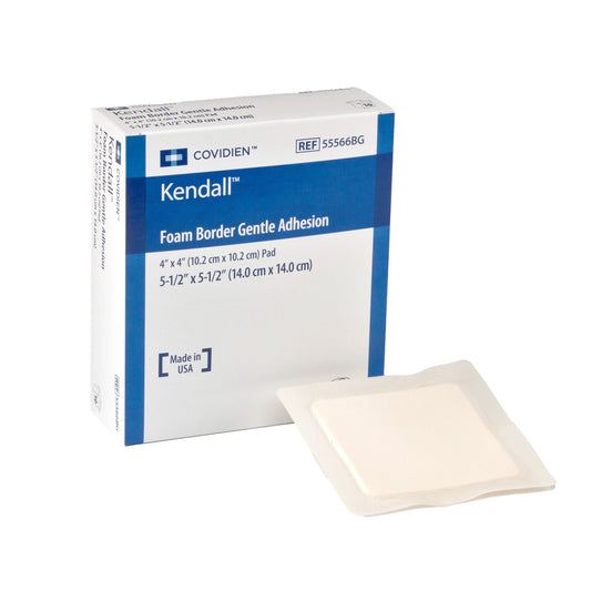 Kendall™ Gentle Bordered Foam Dressing With Silicone Adhesive, 14 X 14 Cm, 10/Bx