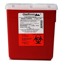 CONTAINER, SHARPS RED 2.2QT W/ROTATING LID (60/CS), 60/CS