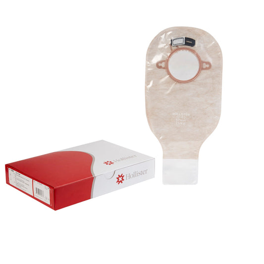 New Image™ 18163 Two-Piece Transparent Ostomy Pouch, Pre-cut to Fit 57 mm Stoma, 10/BX