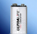 UltraLife® 9-Volt Lithium Battery, 1/EA