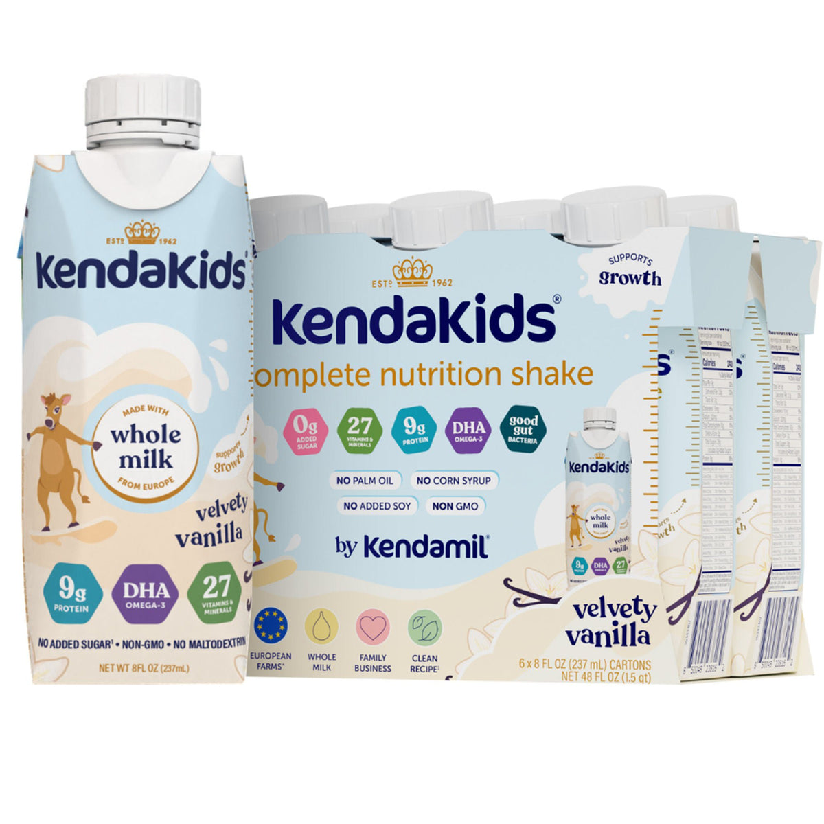 Formula, Pediatric Kendakids Vanilla 8 Oz (6/Pk 4Pk/Cs), 24/Cs