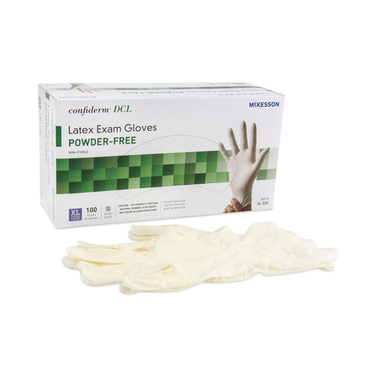 Mckesson Confiderm® Latex Exam Glove, Extra Large, Ivory, 1000/Cs