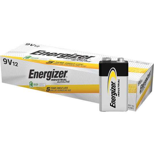 Energizer® Industrial® Alkaline Battery, 9V, 72/Cs