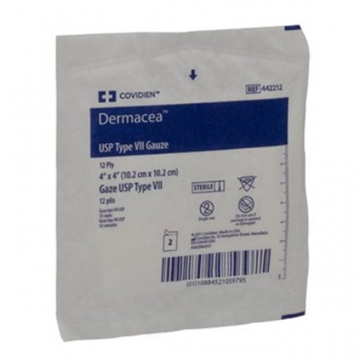 Dermacea™ Sterile Usp Type Vii Gauze Sponge, 4 X 4 Inch, 12-Ply, 600/Cs