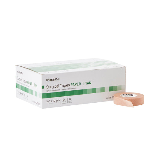 Mckesson Paper Medical Tape, 1/2 Inch X 10 Yard, Tan, 288/Cs