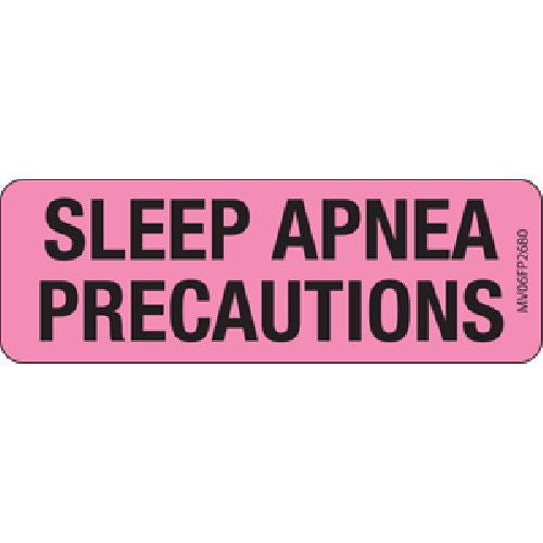 LABEL, SLEEP APNEA 2-15/16"X1"(333/RL) FL PINK, 333/RL