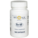 BIO TECH™ VITAMIN D3-50 SUPPLEMENT, SOLD AS 1/BOTTLE BIO 53191036201