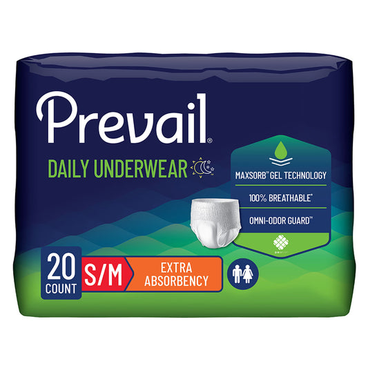 Prevail® Daily Underwear Extra Absorbent Underwear, Medium, 20/Pk