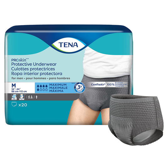 Tena® Proskin™ Maximum Absorbent Underwear For Men, Medium, 80/Cs