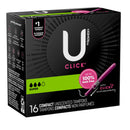 U BY KOTEX® CLICK® COMPACT TAMPON, SOLD AS 128/CASE KIMBERLY 51581