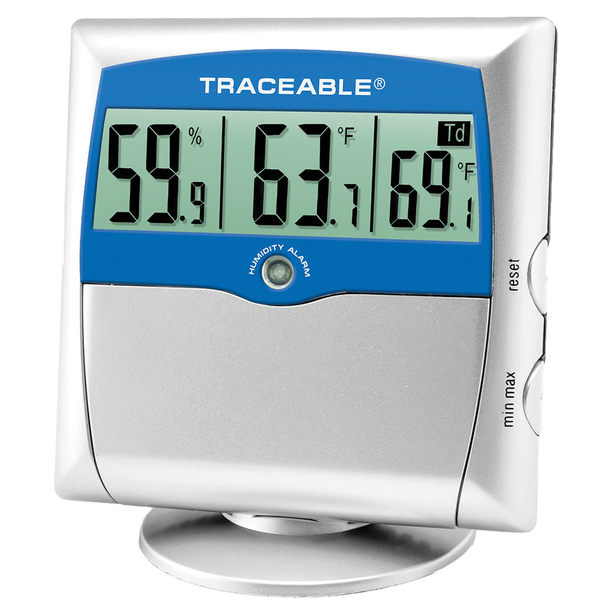 Thermometer Hygrometer Digmin/Max Dew Point Traceable, 1/Ea