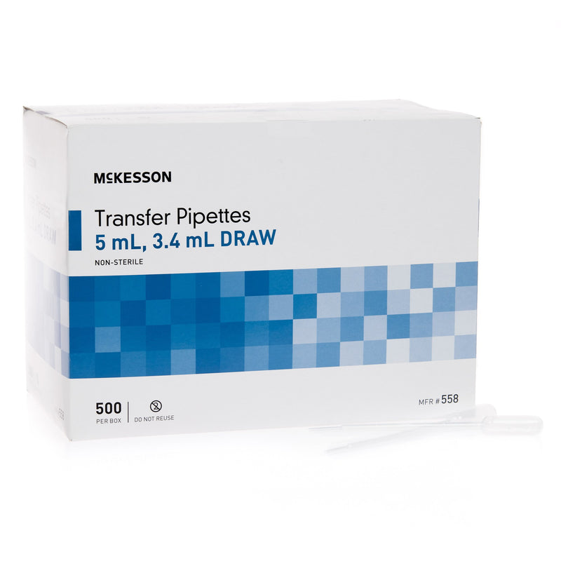 MCKESSON TRANSFER PIPETTE, 5 ML, 3.4 ML DRAW VOLUME, SOLD AS 10/CASE MCKESSON 558