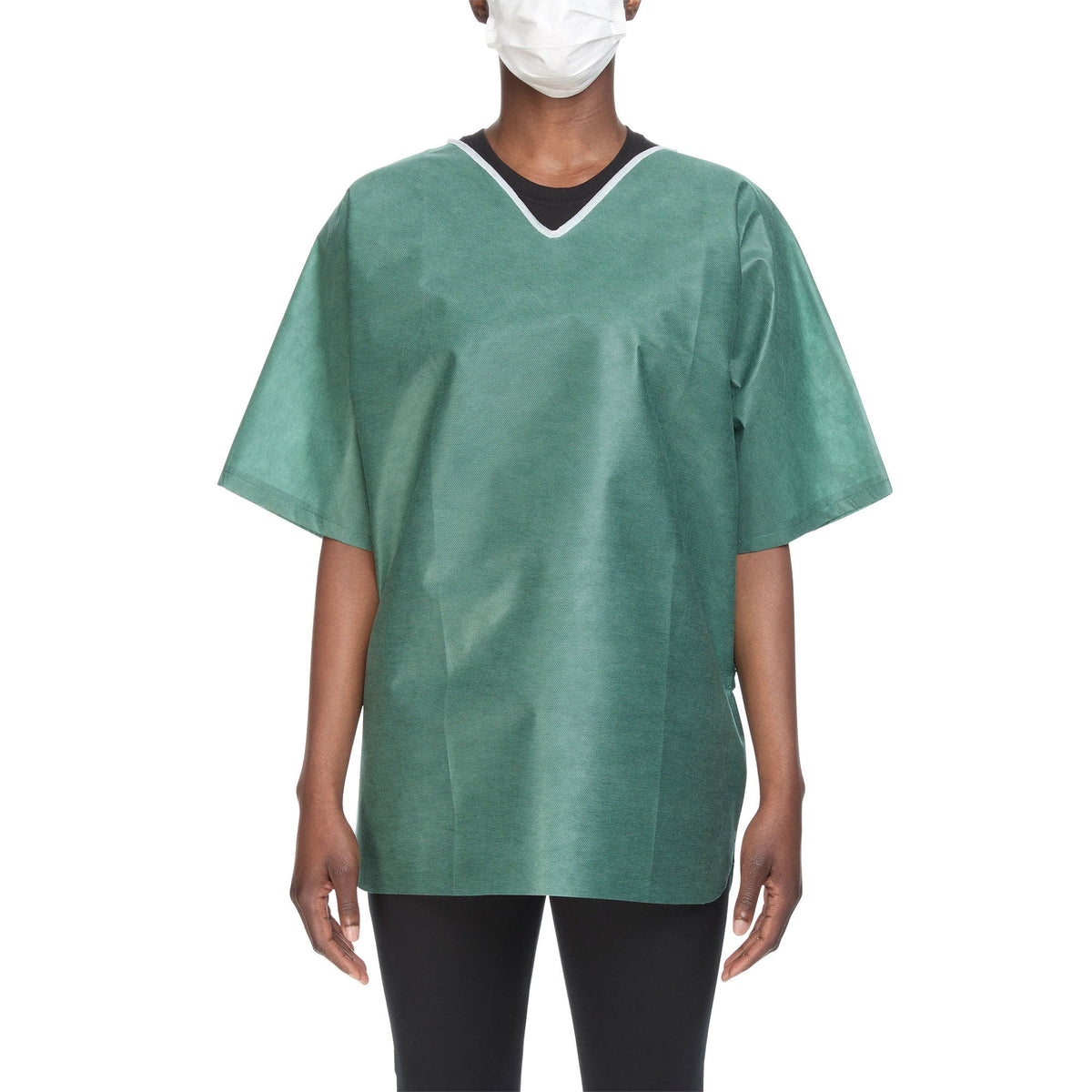 Graham Medical Short Sleeve Scrub Shirt, Green, Large, 30/Cs