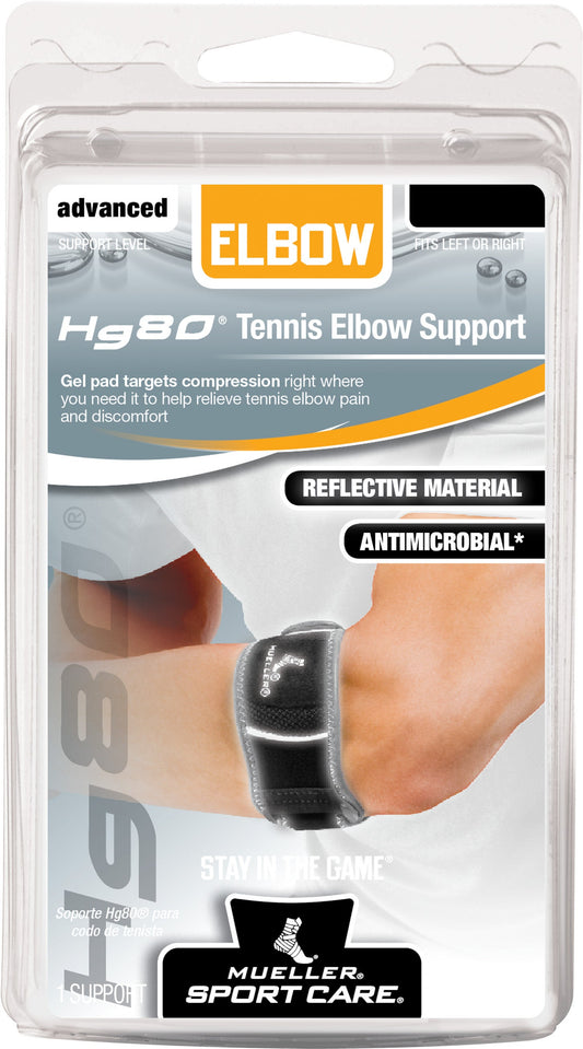 Elbow Brace, Tennis Premium Hg80 Lf Blk Sm/Med, 1/Ea