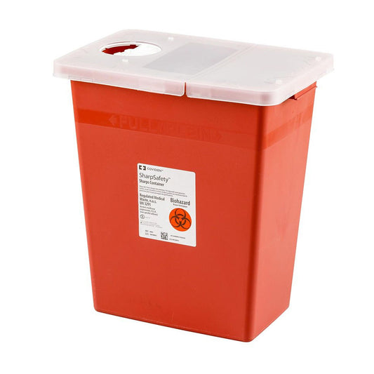 Sharpsafety™ Multi-Purpose Sharps Container, 18 Gallon, 26 X 18.25 X 12.75 Inch, 5/Cs