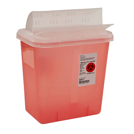 SharpSafety™ Multi-purpose Sharps Container, 2 Gallon, 10.5 x 10 x 7.25 Inch, 20/CS