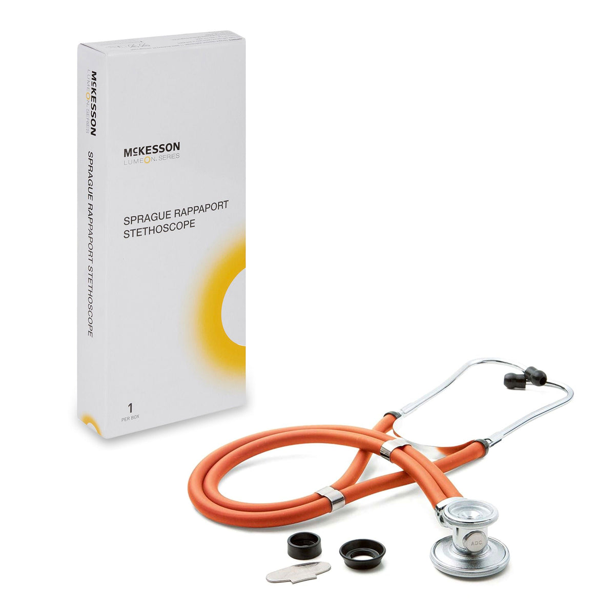 Mckesson Sprague-Rappaport Stethoscope, 22 Inch, Orange, 20/Cs