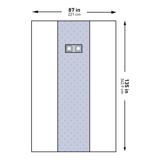 Mckesson Sterile Femoral Angiography X-Long Drape, 87 X 135 Inch, 1/Pk
