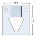 MCKESSON STERILE UNDER BUTTOCKS DRAPE, 40 X 45 INCH, SOLD AS 1/PACK MCKESSON 183-I80-14112-S