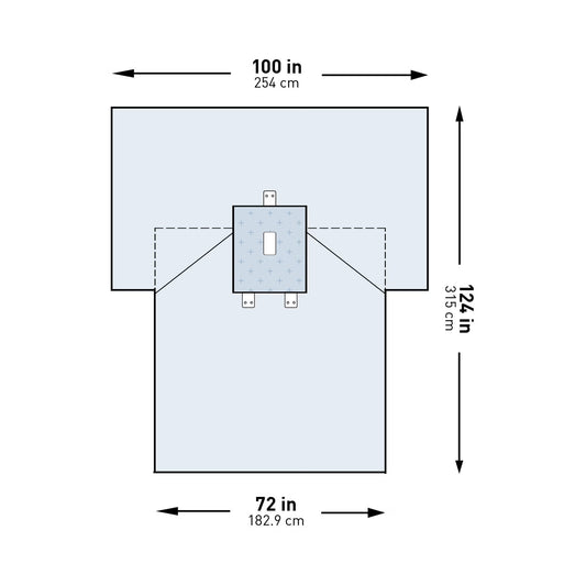 Mckesson Sterile Pediatric Laparotomy Drape, 100 X 72 X 124 Inch, 10/Cs