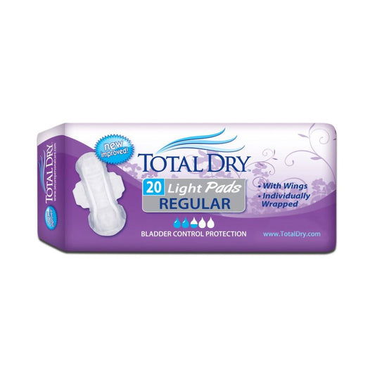 Totaldry™ Light Absorbency Bladder Control Pad, 11-Inch Length, 180/Cs