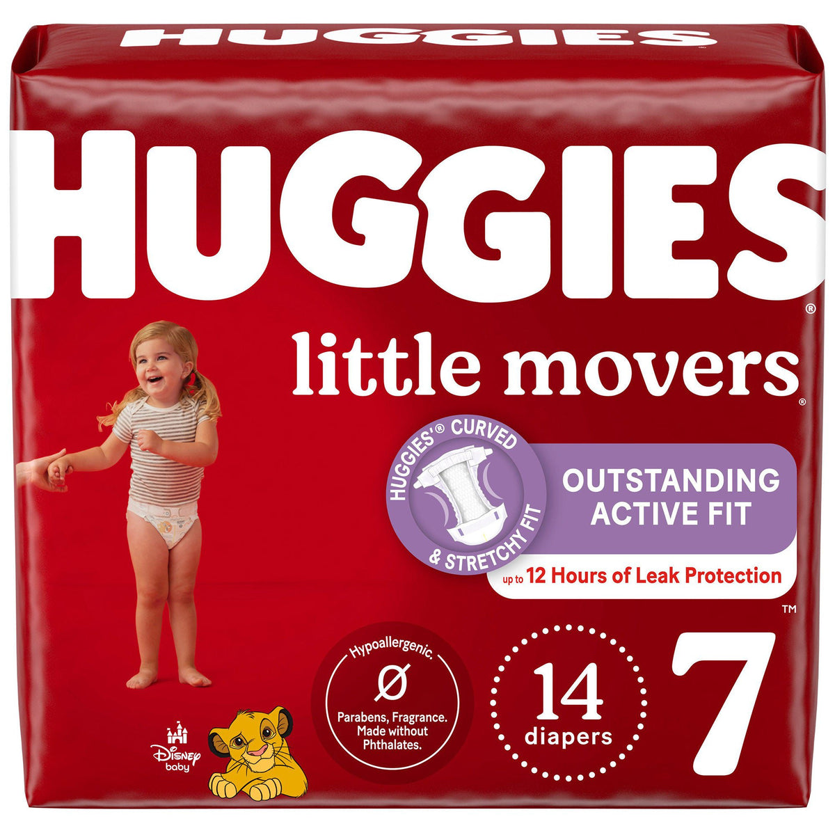 Huggies® Little Movers® Diaper, Size 7, 56/Cs