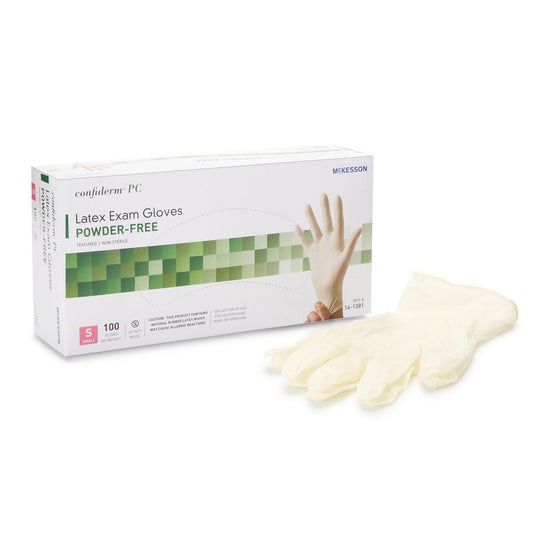 Mckesson Confiderm® Latex Exam Glove, Small, Ivory, 1000/Cs