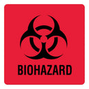 UAL™ BIOHAZARD / SYMBOL PRE-PRINTED LABEL, 3 X 3 INCH, SOLD AS 20/PACK UNITED ULBH503
