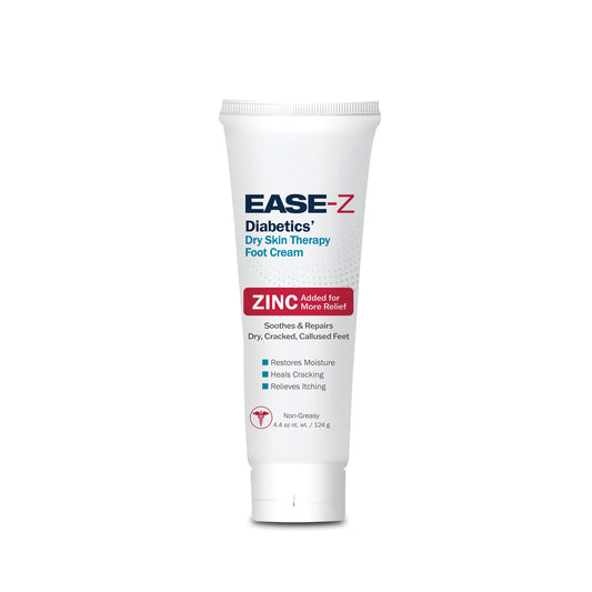 Ease-Z Diabetics' Dry Skin Therapy Foot Cream, Scented, 4.4-Ounce Tube, 12/Cs