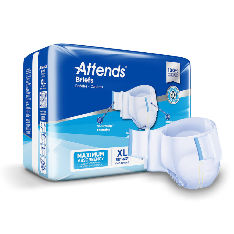 ATTENDS® HEAVY ABSORBENCY BRIEFS, EXTRA LARGE, SOLD AS 20/BAG ATTENDS DDA40