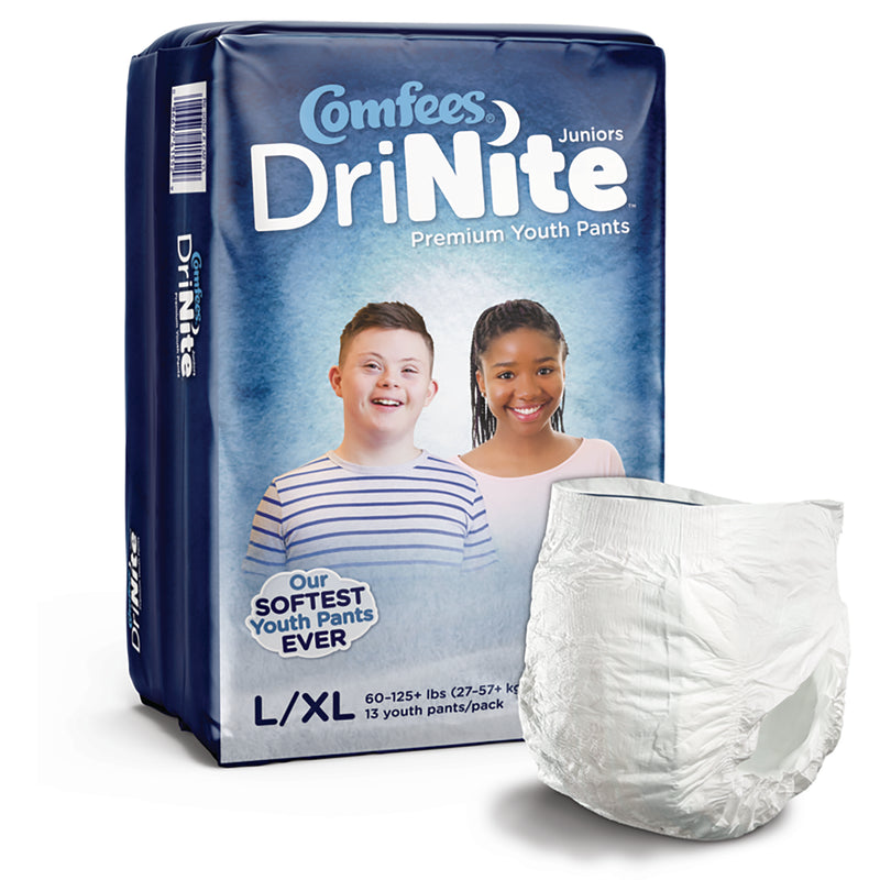 COMFEES® DRINITE® JUNIORS ABSORBENT UNDERWEAR, LARGE / EXTRA LARGE, SOLD AS 13/BAG ATTENDS CMF-YLXL