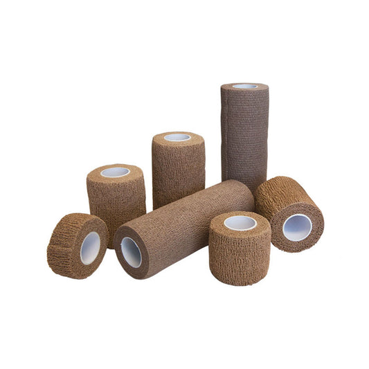 Bandage, Cohesive Self Adh N/Str Tan 4"X5Yds (18Rl/Cs), 18/Cs