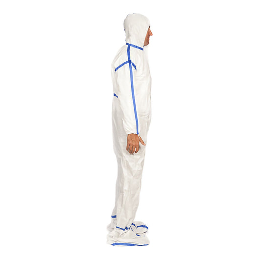 Coverall, Cleanroom Str Zipperclsr Booties Wht Xlg (20/Ct), 20/Ct