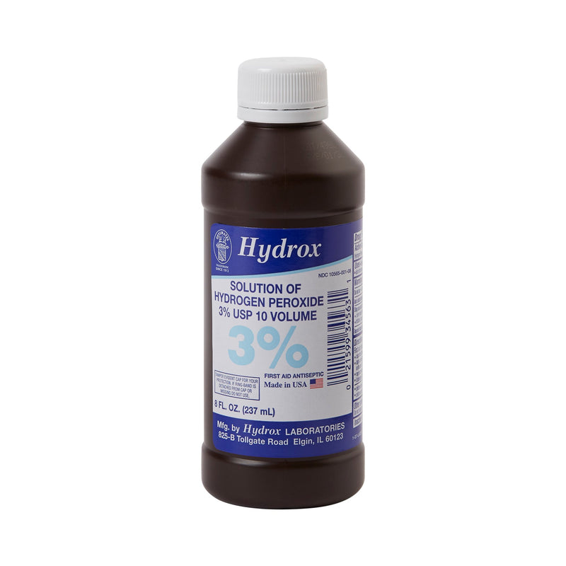 HYDROX HYDROGEN PEROXIDE ANTISEPTIC, 8 OZ. BOTTLE, SOLD AS 12/CASE MCKESSON HDX-D0011