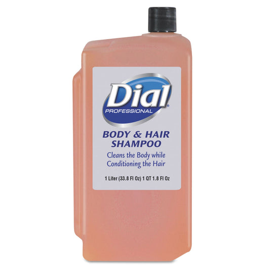Dial® Professional Hair and Body Wash Refill Bottle, 1 Liter, 8/CS